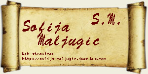 Sofija Maljugić vizit kartica